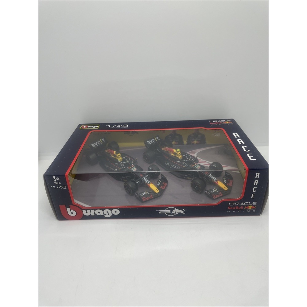 Bburago 1/43 Red Bull 2024 F1 Champion Max‎ Verstappen Sergio Perez 2 Pack Set